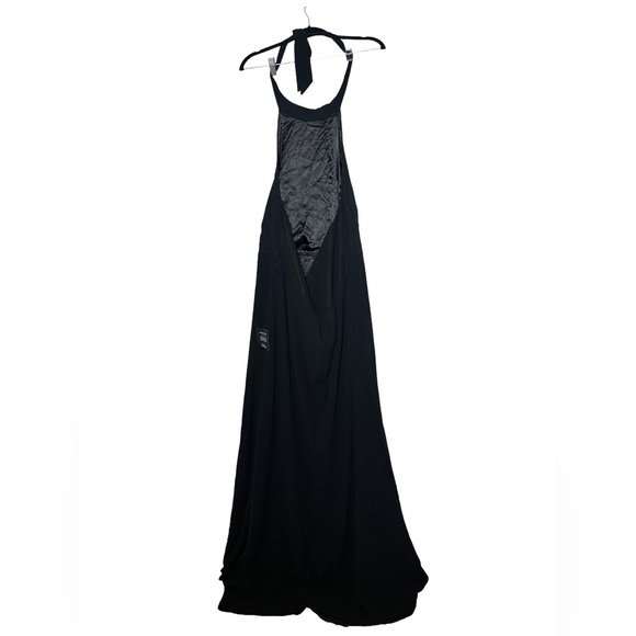 NWT Lulus Captured Your Heart Black Halter Maxi Dress, Side Slit, Plus Size 3X - Picture 6 of 16